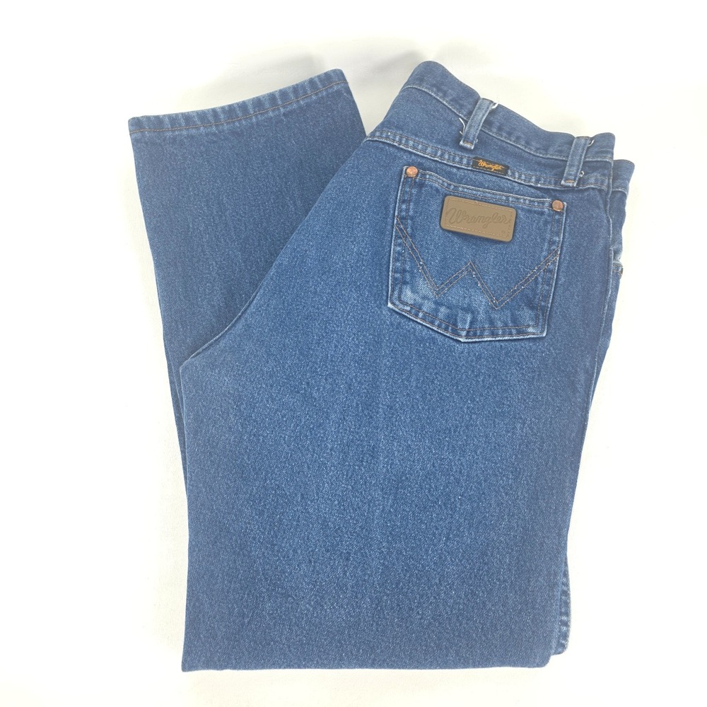 Wrangler 13MWZ Cowboy Cut‎ Jeans Mens 34x28 (38x29) Blue Denim Western Workwear